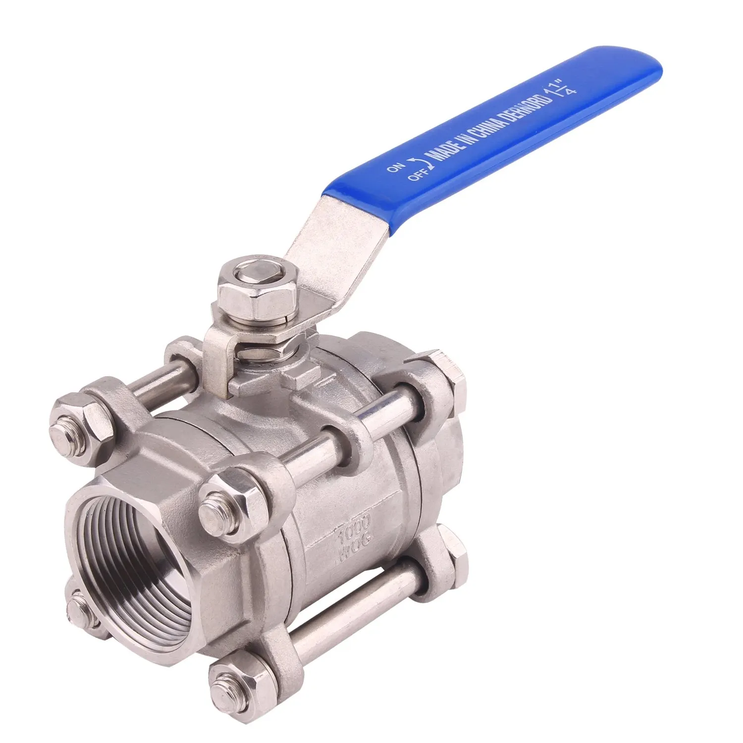 Emico Ball Valve Full Port Three Piece 2-Way, SS, cULus